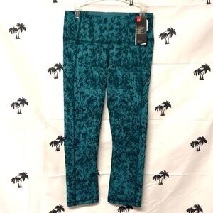 Brand New Under Armour Heatgear Fitted Crop Leggings Teal